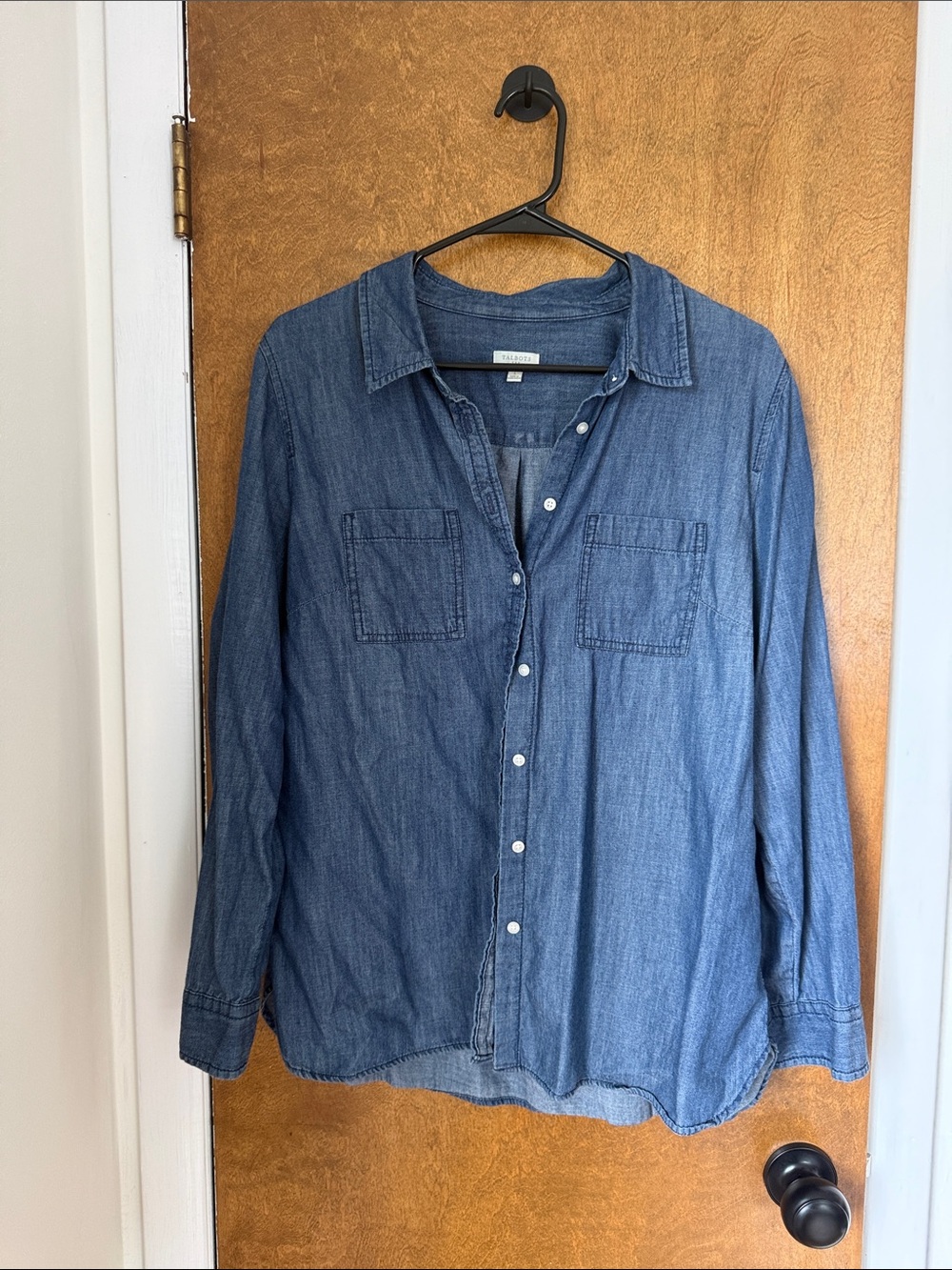 Talbots Blue Denim-Style Button Down Shirt